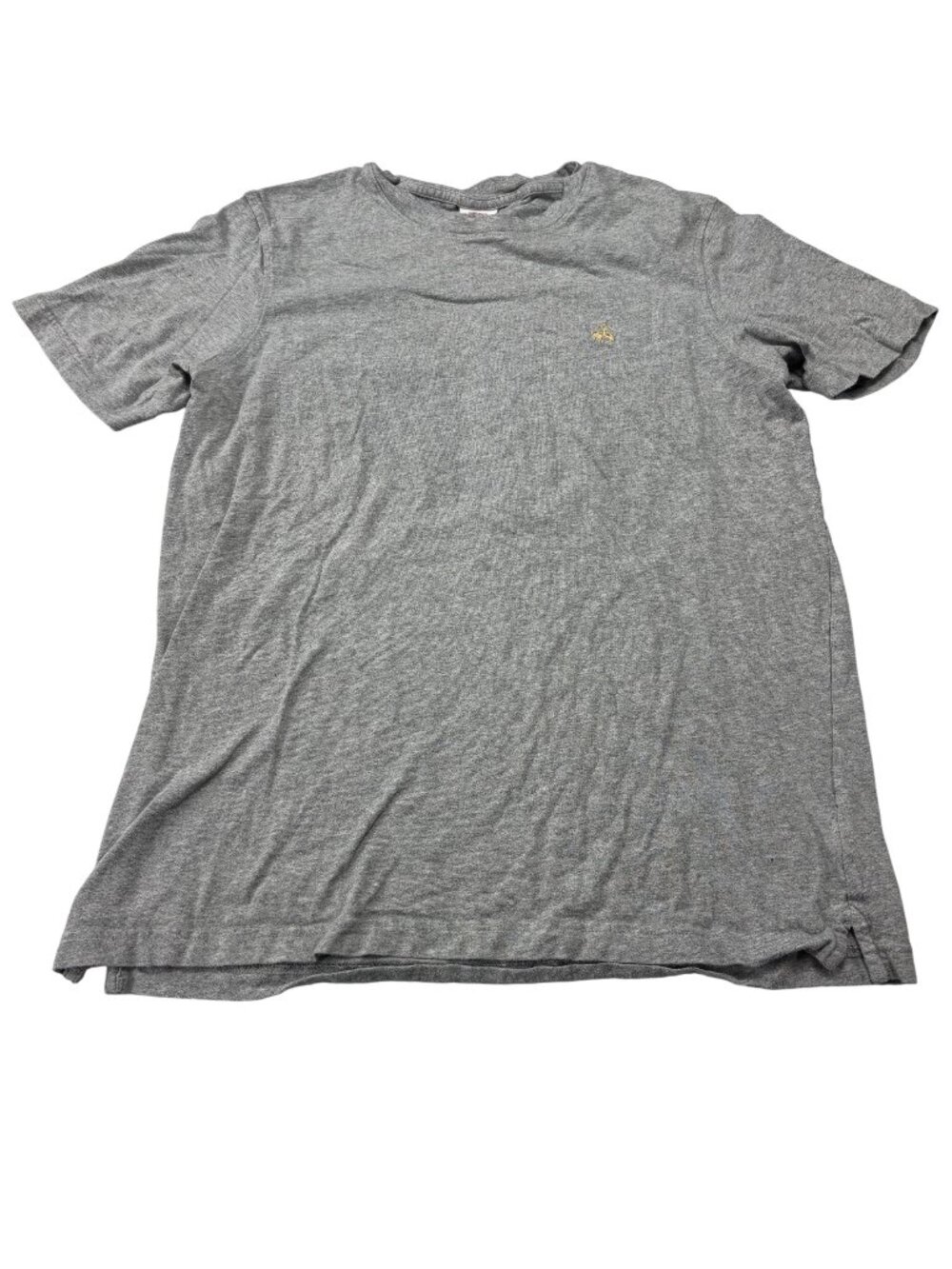 Brooks Brothers Mens Grey Crewneck T-Shirt Size L 100% Cotton Casual Short Sleev